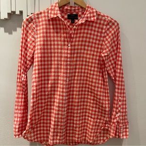 J. Crew Boy Fit woman Gingham button down shirt - cute and cheerful